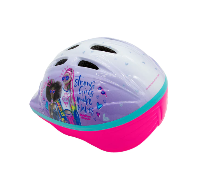 Spartan Premium Barbie Design Bicycle Helmet For Kids - White and Pink - Zoom Image 4