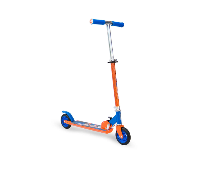 Spartan Hotwheels 120mm Folding Scooter For Kids - Blue and Orange - Zoom Image 1