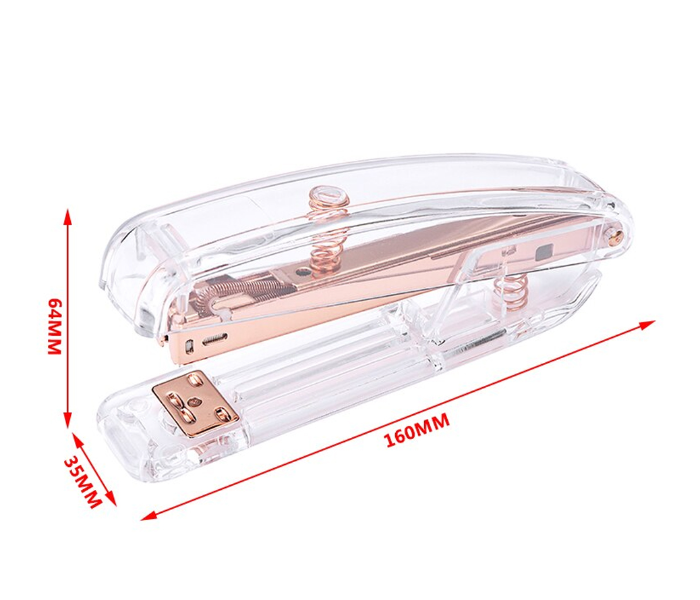 Portable Transparent Desktop Stapler - Rose Gold - Zoom Image 3