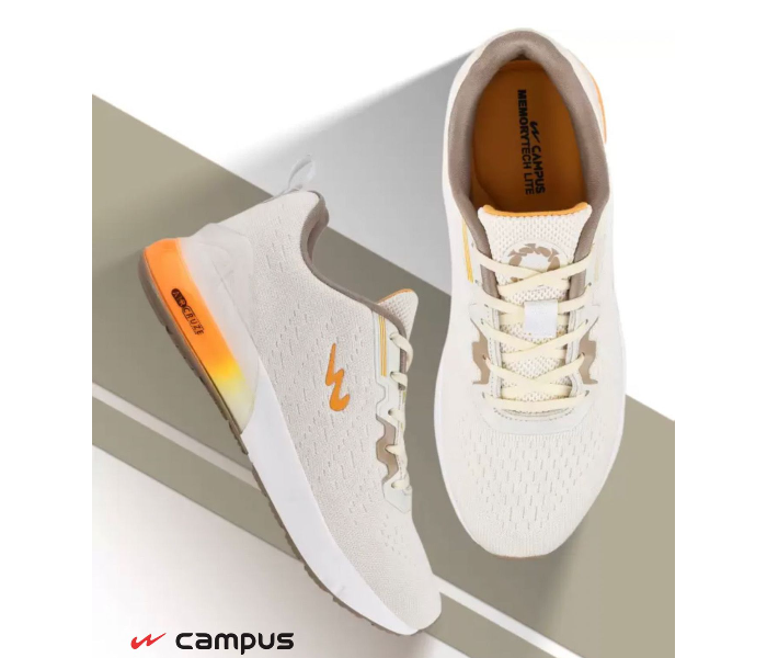 Xing UK 7 Sized Campus Sports Shoe For Men - White - Zoom Image