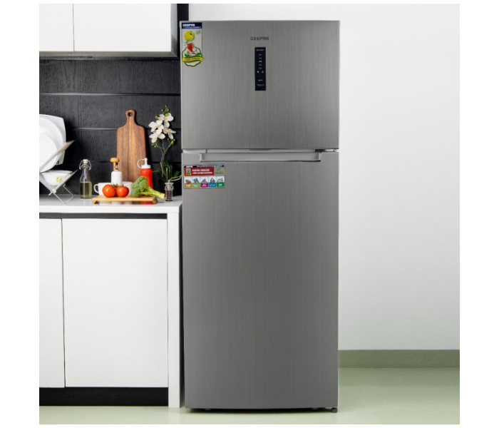 Geepas GRF5109SXHN 500 Litre Double Door Refrigerator - Silver - Zoom Image 2