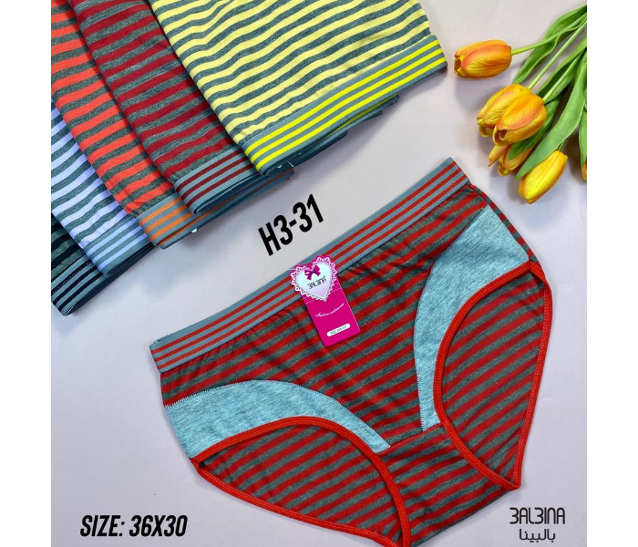 Combo of 6 pcs turkey style ladies panties H3-31Free Size (36x30)Assorted - Zoom Image