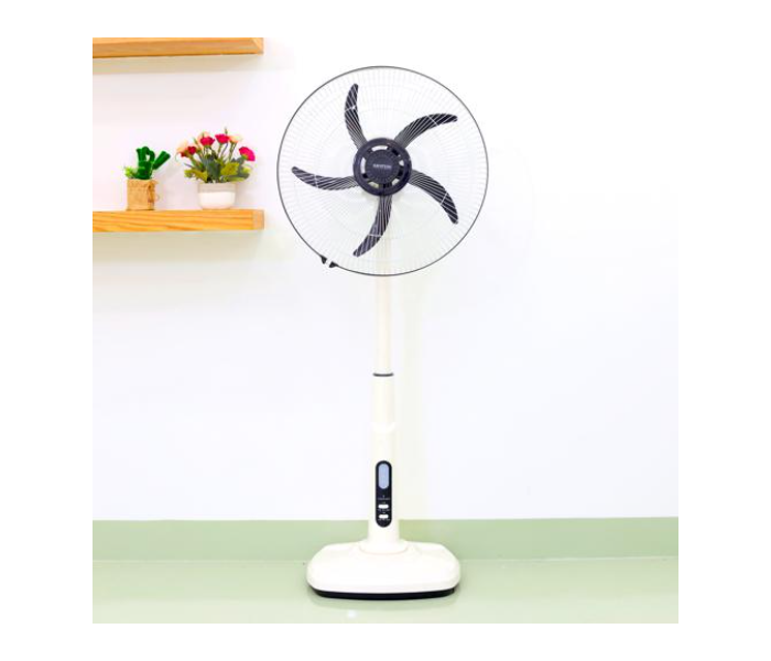 Krypton KNF6245 18 Inch Remote Control Rechargeable AC or DC Stand Fan - Black and White - Zoom Image 5