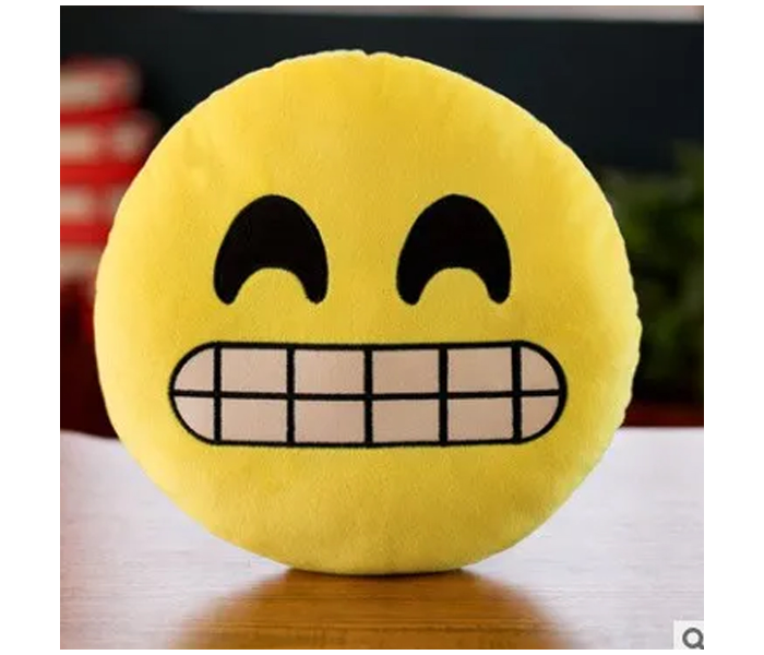 Qq 50Cm Expression Bare Teeth Pillow - Yellow - Zoom Image 1