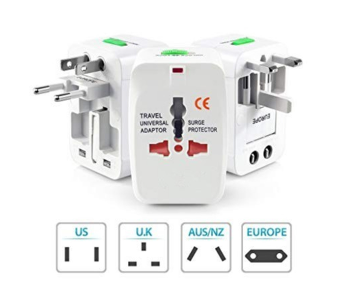 Universal Portable Lightweight Travel Adapter - White - Zoom Image 3