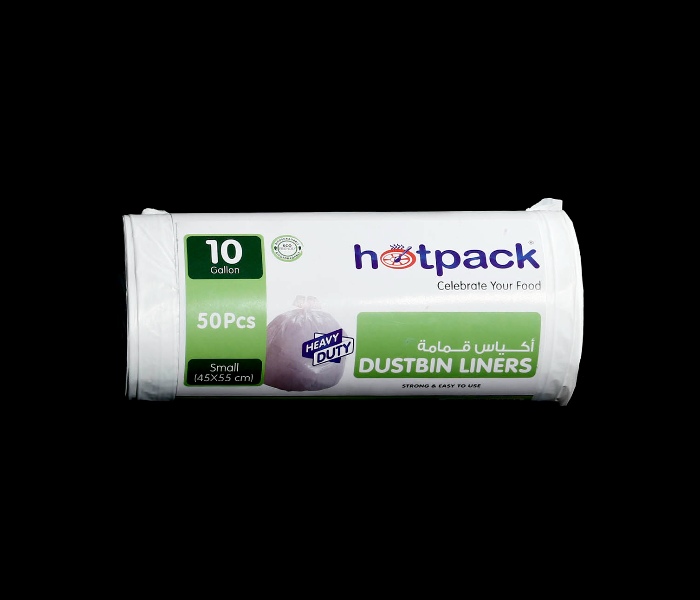 Hotpack HSMDBBRW4555 Set of 50 Pieces 45X55 cm 10Gallon Dustbin Liners Roll - White - Zoom Image 4