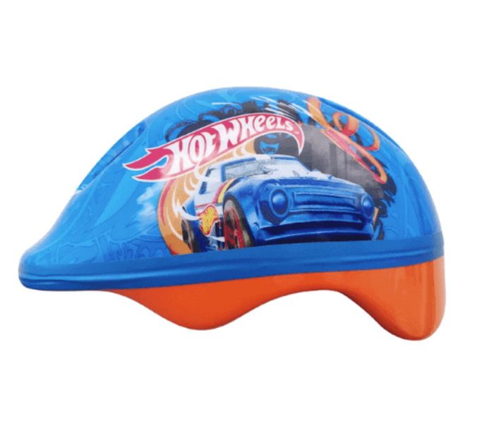 Spartan Hotwheels Design Bicycle Helmet For Kids - Orange and Blue - Zoom Image 1