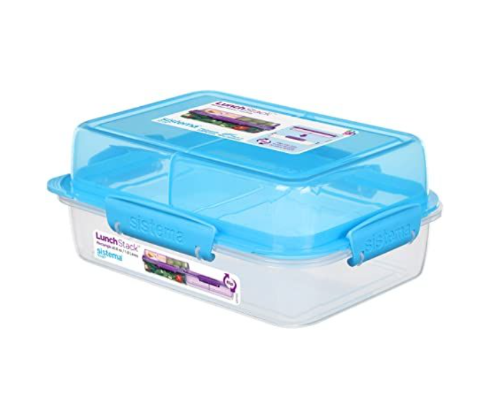 Sistema 1.8Litre To Go Lightweight Rectangle Lunch Stack - Blue - Zoom Image