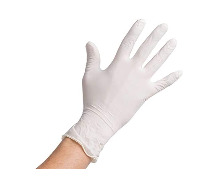 Hotpack PFLGL Set of 100 Pieces Large Powder Free Latex Gloves - White - Zoom Image 3