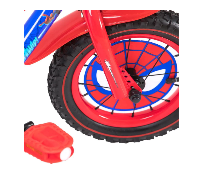 Spartan 12 Inch Marvel Spiderman Bicycle For Kids - Red and Blue - Zoom Image 4