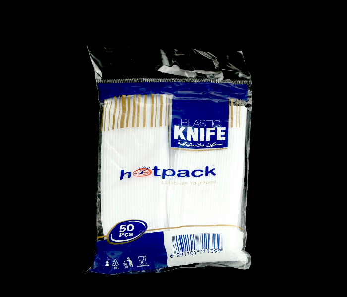 Hotpack PK Set of 50 Pieces Plastic Knife - White - Zoom Image 4