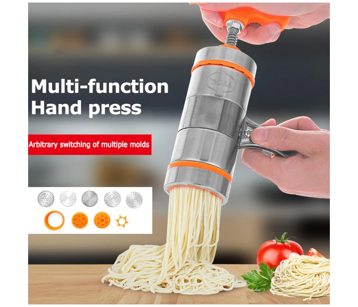 Multi Function Stainless Steel Hand Pressing Noodle Machine - Silver - Zoom Image 3