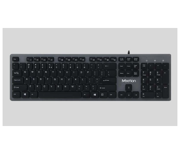 Meetion MGK841 USB Corded Keyboard - Black - Zoom Image 2