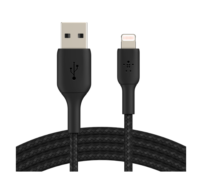 Belkin CAA002bt1MBK Boost Charge Braided Lightning To Usb-A Cable 1M - Black - Zoom Image 1