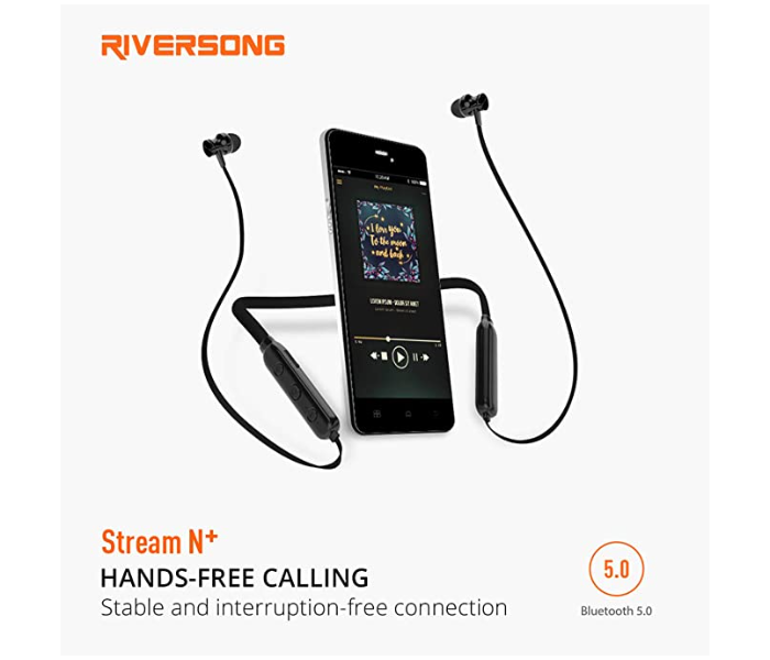 Riversong EA65 Black Wireless Neckband Bluetooth Headset - Black - Zoom Image 3