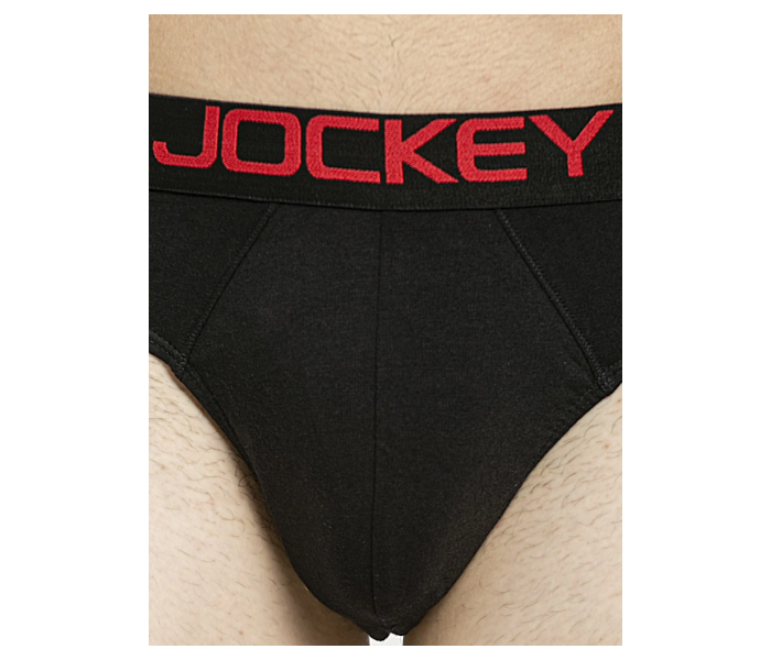 Jockey US07 Briefs with Exposed Waistband for Men Medium - Black - Zoom Image 5