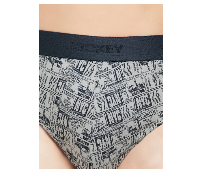 Jockey US52 Briefs with Exposed Waistband for Men Large - Grey - Zoom Image 5