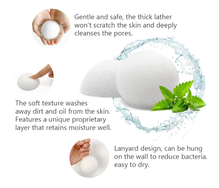 Natural Facial and Body Konjac Cleansing Sponge - Zoom Image 2