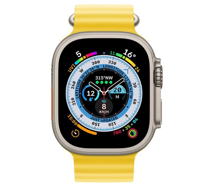 8 Series XS8 Pro Ultra Smart Watch Ocean Band Loop Wrist Strap - Yellow - Zoom Image 3