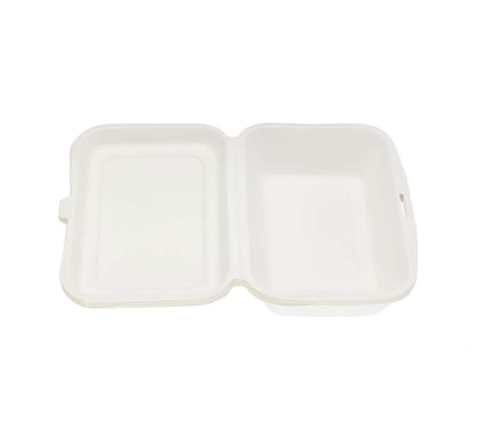 Hotpack HSMBDSB6X4 Set of 5 Pieces  Bio-Degradable Hinged Container - Zoom Image 2