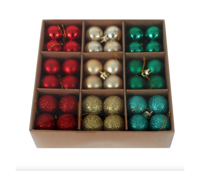 Trendy Colourful Christmas Hanging Balls for Christmas Tree Decorations - Zoom Image