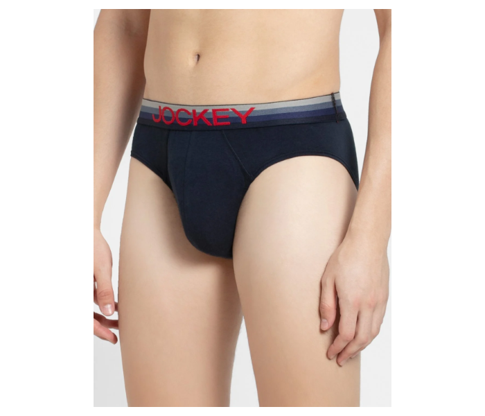 Jockey US07 Briefs with Exposed Waistband for Men XL - Navy - Zoom Image 2