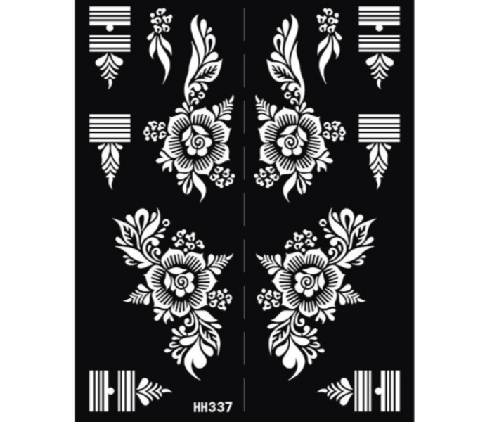 Tattoo Sticker HH337 Airbrush Glitter Henna Tattoo Stencil Art Sheet Kit - Zoom Image