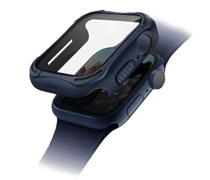 Uniq Torres 40mm Antimicrobial Watch Case With 9H Tempered Glass Screen Protection - Blue - Zoom Image