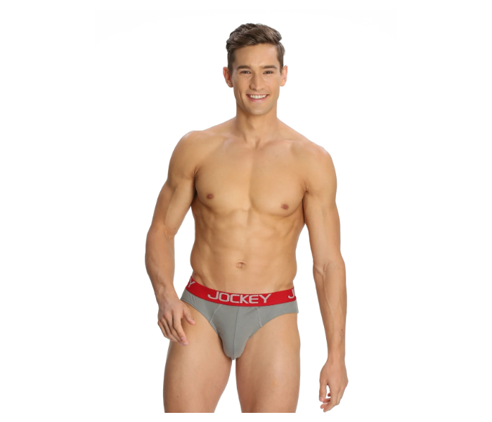 Jockey US17 Cotton Brief Assorted for Men Medium - Grey - Zoom Image 1