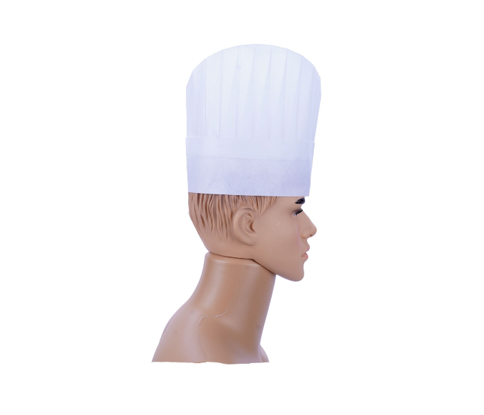 Hotpack NWCHEFHAT9 Set of 50 Pieces 9 Inch Non Woven Round Chef Hat - Zoom Image 2