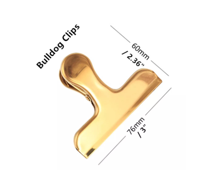 Big Long Tail Wide Clip Bill Holder - Golden - Zoom Image 4