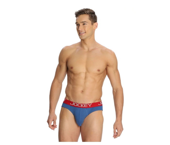 Jockey US17 Cotton Brief Assorted for Men Large - Blue - Zoom Image 1