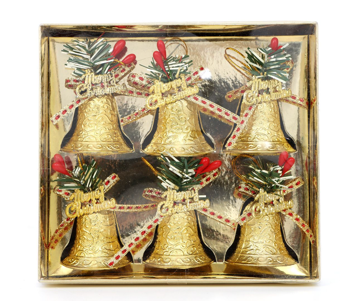 Trendy Christmas Tree Decoration Hanging Bells for Christmas Decorations - Gold - Zoom Image