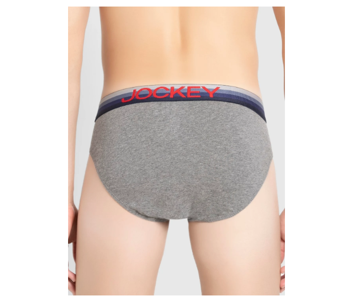 Jockey US07 Briefs with Exposed Waistband for Men Large - Grey - Zoom Image 3