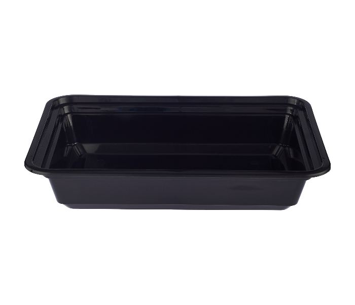 Hotpack HSMBBRE28 Set of 5 Pieces 28 Oz Black Base Rectangular Container With Lids - Zoom Image 5