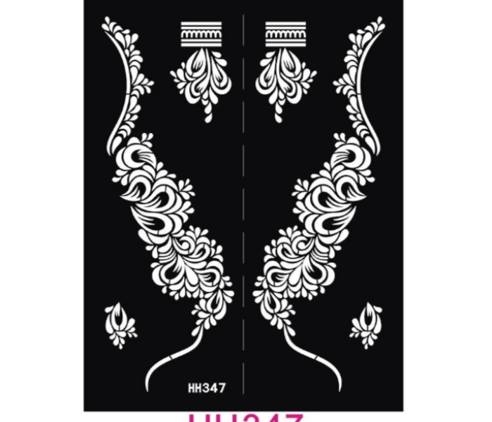 Tattoo Sticker HH347 Airbrush Glitter Henna Tattoo Stencil Art Sheet Kit - Zoom Image