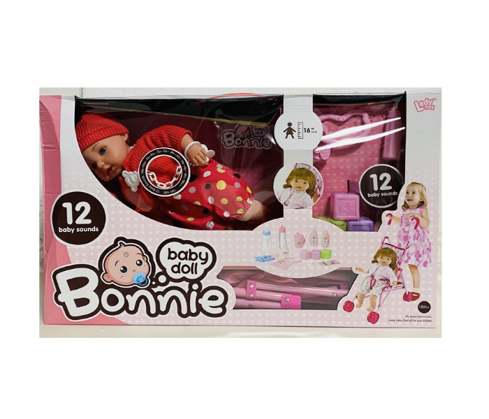 Baby Doll with Stroller and Accessories for Kids - Zoom Image