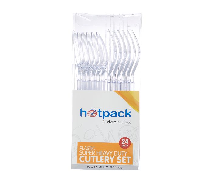 Hotpack HSMSHDCP Set of 24 Pieces Super Heavy Duty Cutlery Set - Zoom Image 1