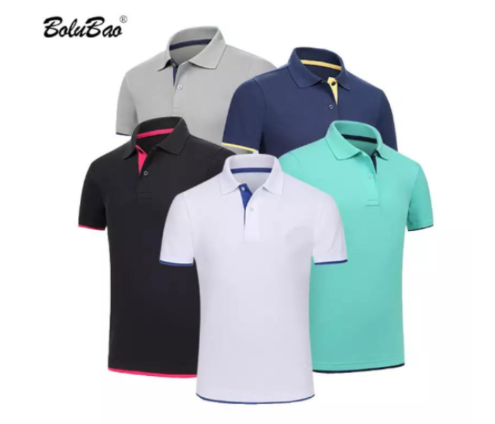 Set of 4 Polo Unisex Classic Cotton Short Sleeve Homme Breathable T-Shirt - XL - Zoom Image