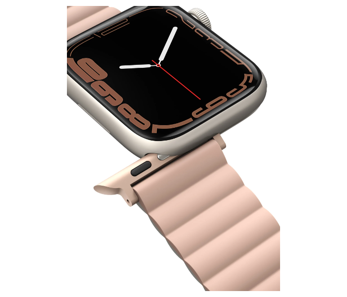 Uniq Revix Reversible Magnetic 45 44 or 42mm Apple Watch Strap - Pink and Beige - Zoom Image 3