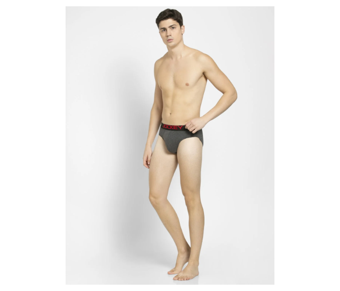 Jockey US07 Briefs with Exposed Waistband for Men Medium - Dark Grey - Zoom Image 4