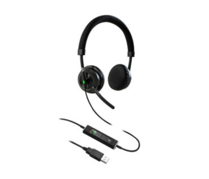 VT8200 Duo+3.5mm Plug and Play Wired Headset - Black - Zoom Image