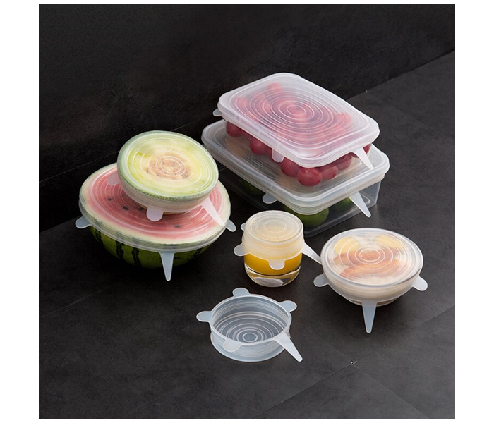 Set of 6 Pieces Silicon Food Storage Bowl Cover - Zoom Image 1