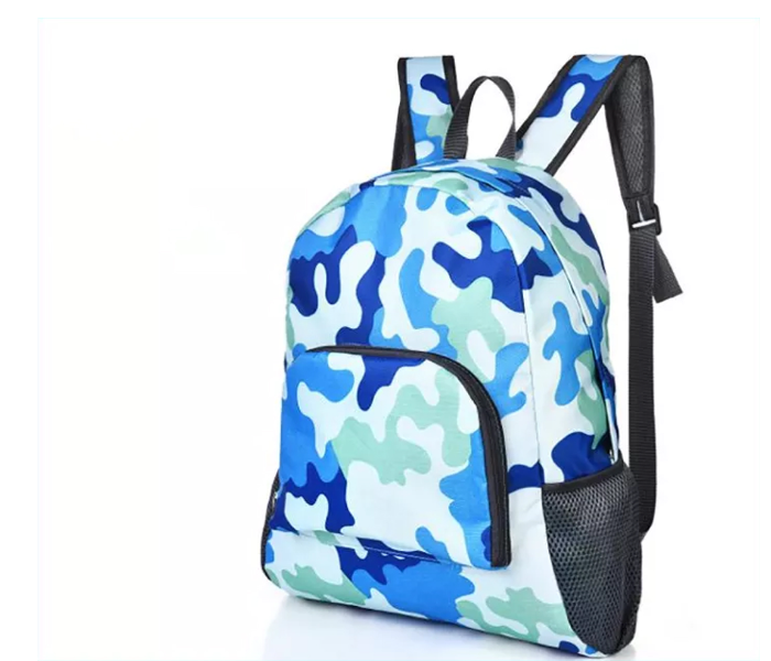 Korean Detachable Double Shoulder Full Length Backpack - Camouflage Blue - Zoom Image 2