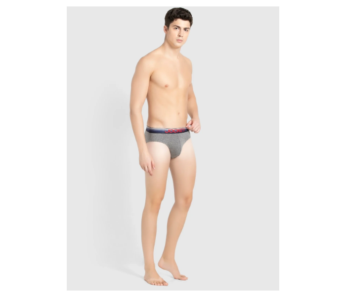 Jockey US07 Briefs with Exposed Waistband for Men XL - Grey - Zoom Image 4