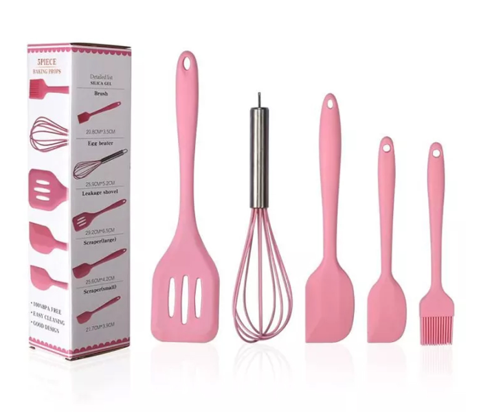 Set of 5Pieces Cooking Tools Kit - Pink - Zoom Image 1