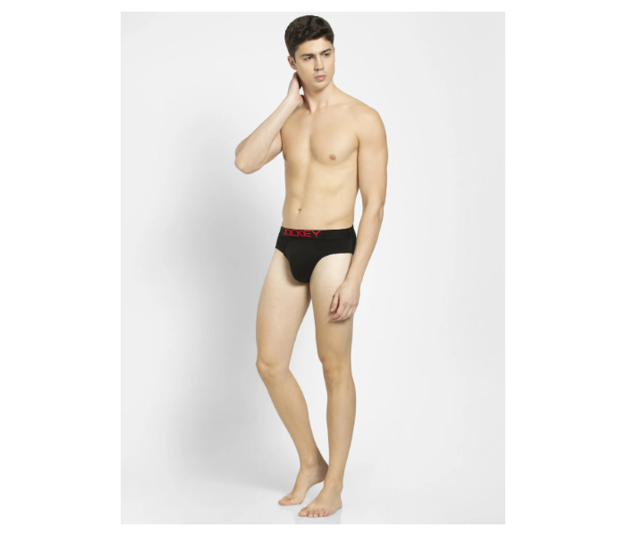 Jockey US07 Briefs with Exposed Waistband for Men XL - Black - Zoom Image 4