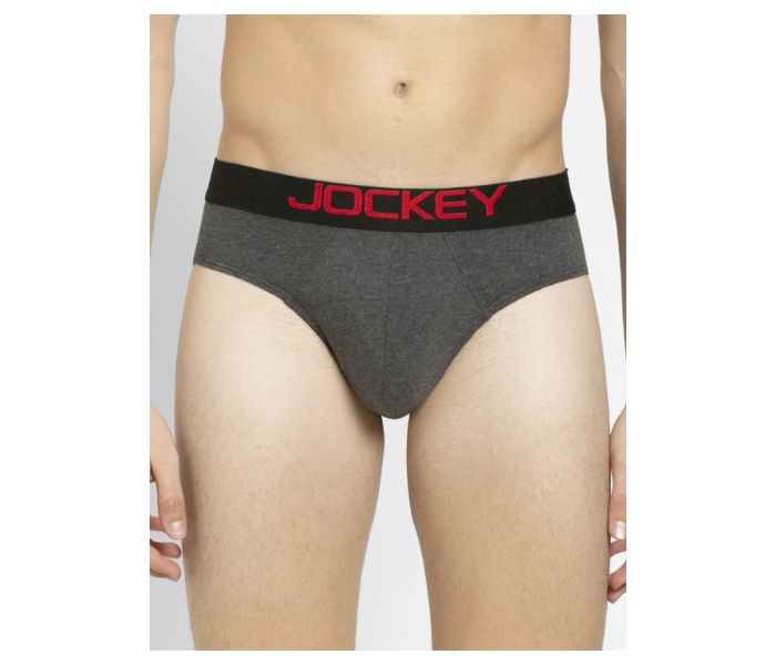 Jockey US07 Briefs with Exposed Waistband for Men XL - Dark Grey - Zoom Image 1