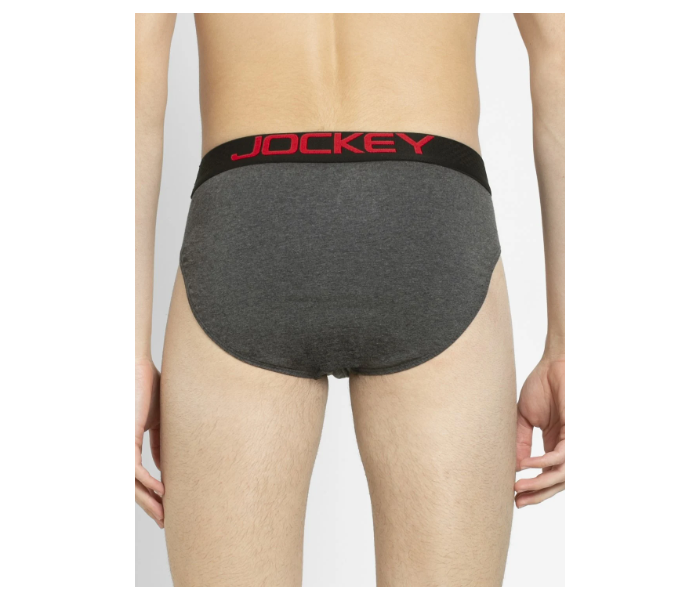 Jockey US07 Briefs with Exposed Waistband for Men XL - Dark Grey - Zoom Image 3