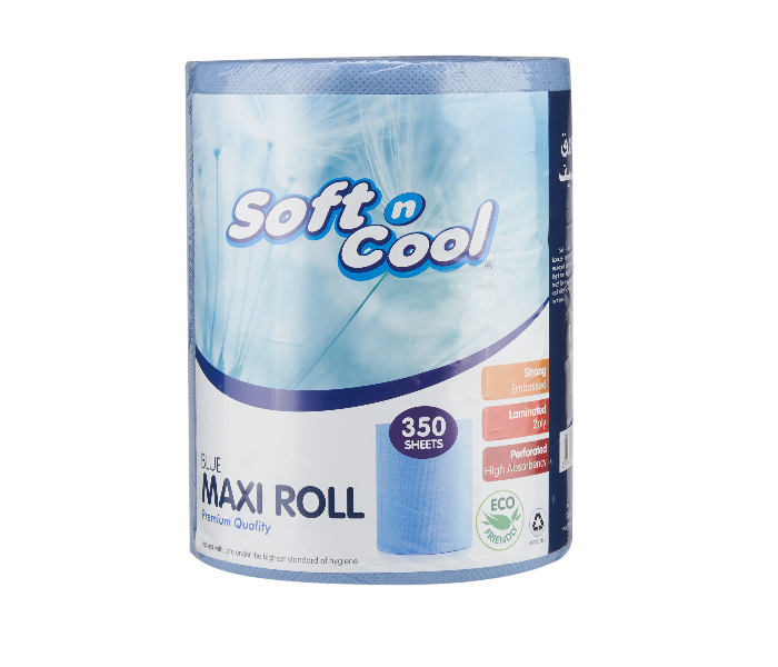 Hotpack SNCBMR2EPG350 Set of 1 Roll 350 Sheets Blue Color Maxi Roll Embossed Perforated - Zoom Image 1